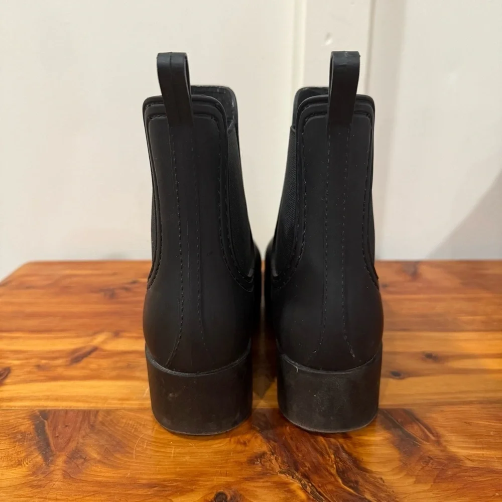 Jeffrey Campbell Chelsea Cloudy Black Rain Boots